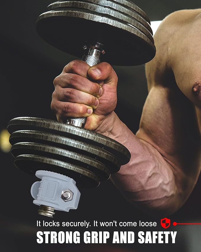 Barbell Clips 1 Inch Quick Release Weight Clamps 0.9-1.18inch Multi-Size Adjustable Olympic Clamps for Bars