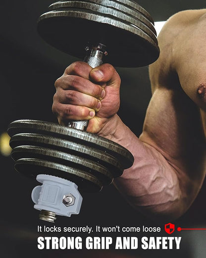 Barbell Clips 1 Inch Quick Release Weight Clamps 0.9-1.18inch Multi-Size Adjustable Olympic Clamps for Bars