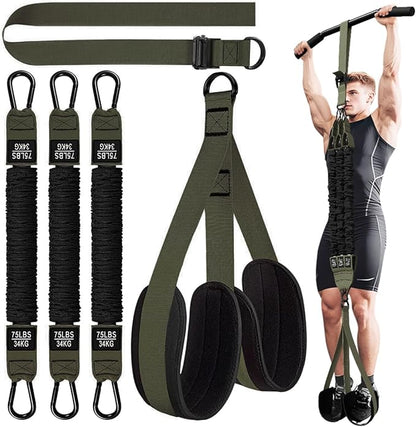 LEEKEY Resistance Bands, Exercise Bands with Handles,Pull Up Assist Bands - Bands for Working Out,Band for Men and Women Fitness Training, Physical Therapy,Home Workouts