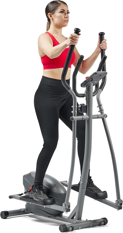 Sunny Health & Fitness Smart 2-in-1 Upright Elliptical Full-Body Exerciser, Home Cross-Training Arm/Leg Cardio Workout Machine, Optional Free SunnyFit App Bluetooth Link or Electro-Magnetic Resistance