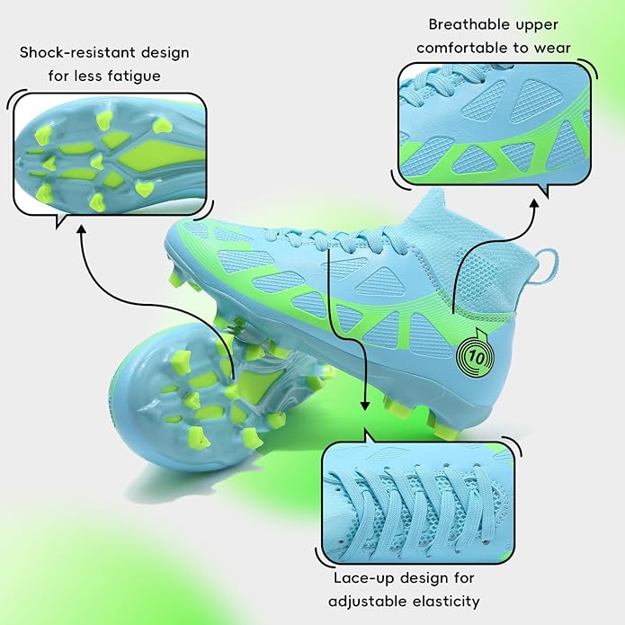 Soccer Cleats Kids Boys Girls Athletic Outdoor Football Shoes