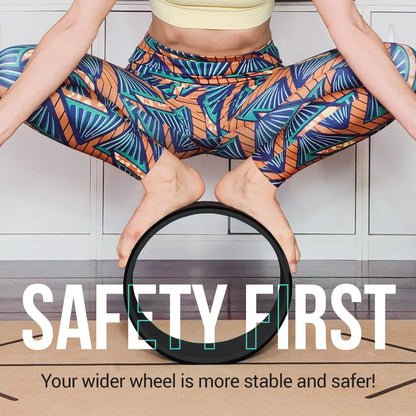 Extra Wide Jumbo Yoga Wheel - Wider, More Stable Back Roller