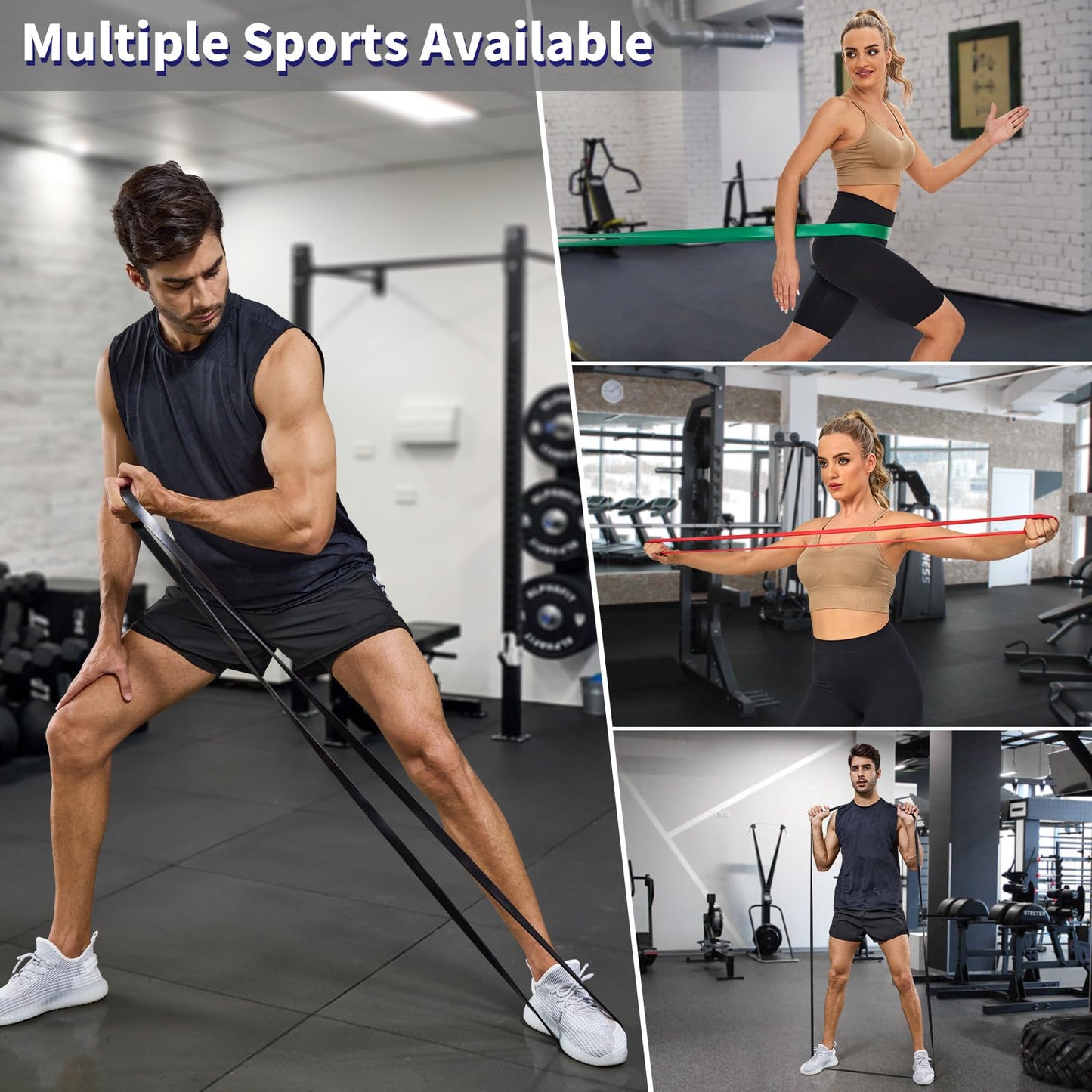 YONKFUL Pull Up Assistance Bands Set, Long Resistance Bands for Working Out