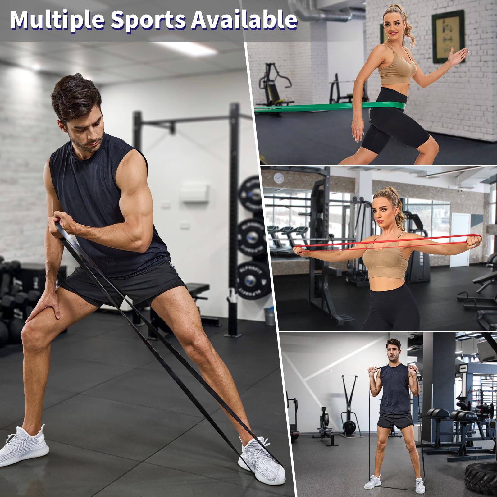 YONKFUL Pull Up Assistance Bands Set, Long Resistance Bands for Working Out