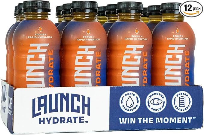 Sports Drink 12-Pack – Orange Flavor – Real Cane Sugar, 3x Electrolytes, Cognizin for Focus, Natural Juice, No Artificial Dyes – Trusted by Perfect Game