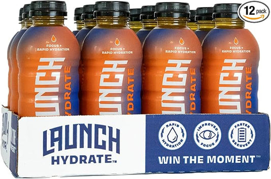 Sports Drink 12-Pack – Orange Flavor – Real Cane Sugar, 3x Electrolytes, Cognizin for Focus, Natural Juice, No Artificial Dyes – Trusted by Perfect Game