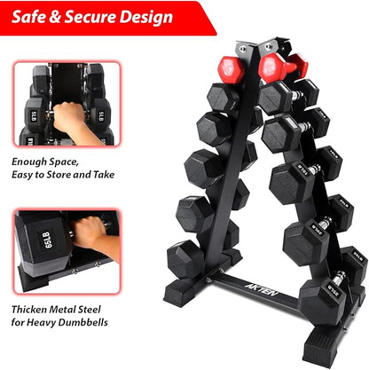 Dumbbell Rack Stand Only, Weight Rack for Dumbbells Compact A-Frame Home Gym Space Saver (480/800 LBS Weight Capacity, 2025 New Version)