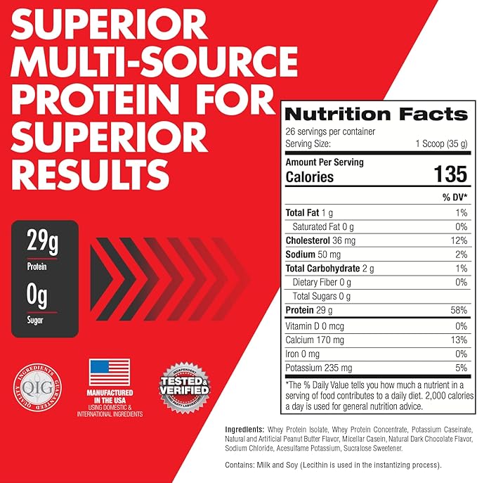 Max Muscle Maxpro Elite Whey Protein Powder | 30g Protein | 0g Sugar | 6.6g BCAAs | Micellar Casein Cold Filtered Whey Isolate Protein | Promotes Muscle Growth & Recovery (PB Chocolate, 2lb)