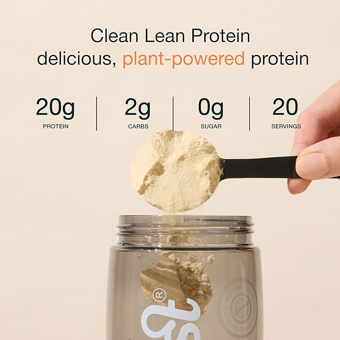 Nuzest - Pea Protein Powder - Clean Lean Protein, Premium Vegan Plant Based Protein Powder, Dairy Free, Gluten Free, GMO Free, Protein Shake, Rich Chocolate, 20 Servings, 1.1 lb
