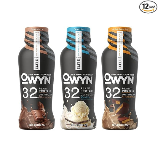 OWYN Only What You Need Pro Elite Vegan High Protein Keto Shake, 32g Protein, 9 Amino Acids