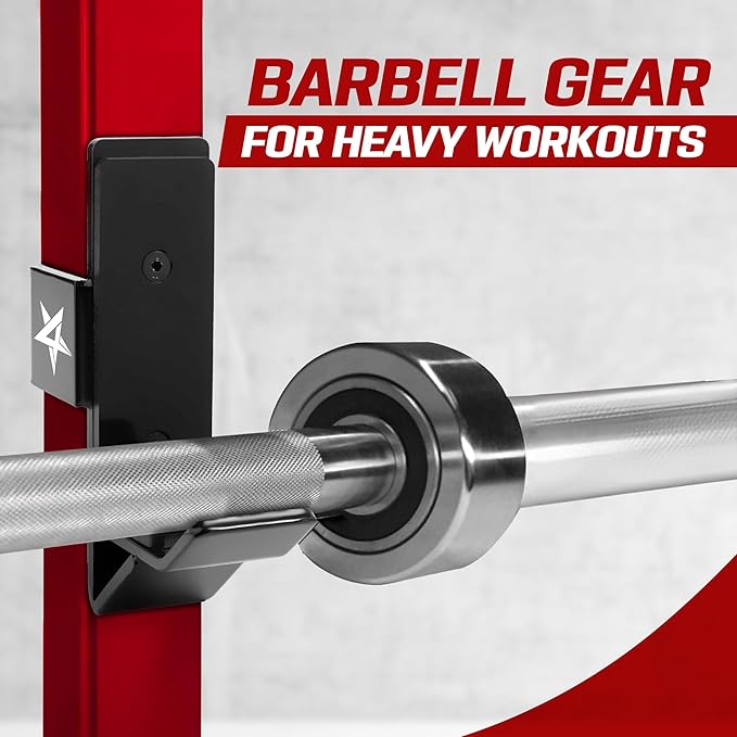 Yes4All Power Rack J-Hooks & Attachments ??Heavy Duty Barbell Holders Compatible with 2x2 & 3x3 Power Racks for Home Gym