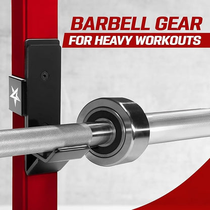 Yes4All Power Rack J-Hooks & Attachments ??Heavy Duty Barbell Holders Compatible with 2x2 & 3x3 Power Racks for Home Gym