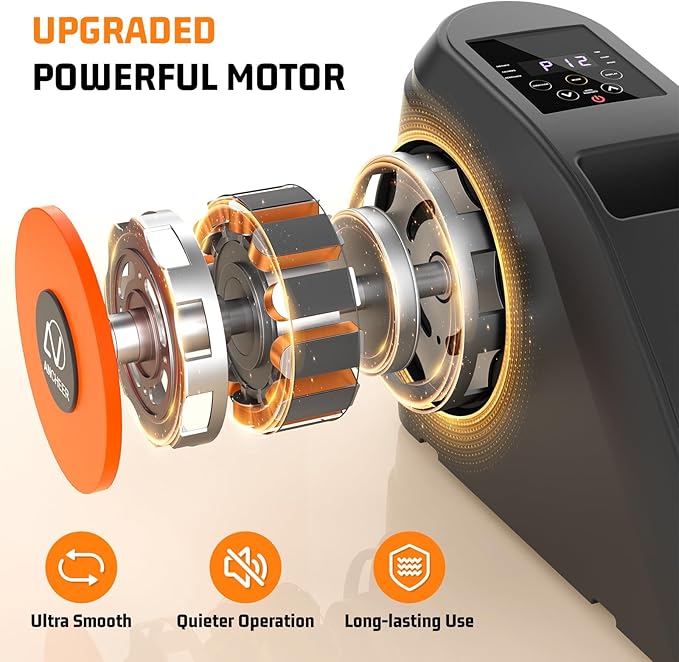 ANCHEER Under Desk Elliptical, Electric Ellipse Leg Exerciser with 12 Adjustable Resistance & Speeds, P1-P12 Modes, Quiet Seated Pedal Exerciser with Remote Control, 100% Pre-assembled for Home Office