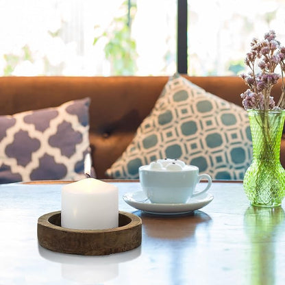 Stonebriar Unscented White Tall Pillar Candles, 18 Hour Burning Candle Pillars, Perfect for Decor, Weddings, Emergencies 3" X 3", 6 count