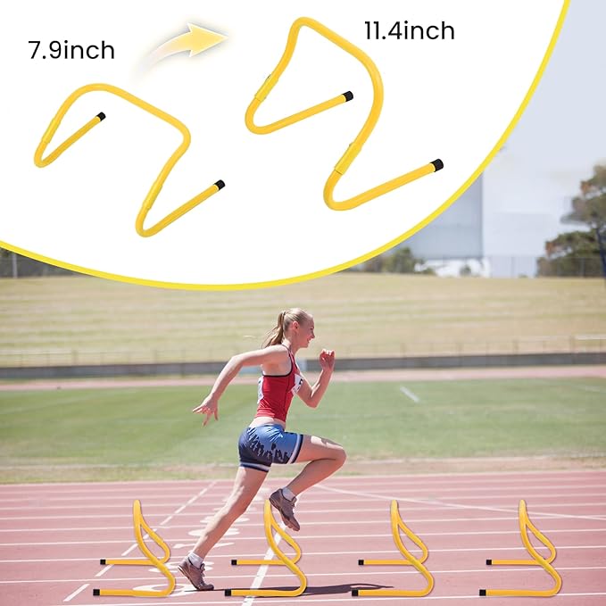 Agility Ladder, Agility Speed Training Set, 20ft 12 Rung Agility Ladder, 4 Agility Hurdles, 5 Resistance Bands, 12 Resistance Cones, Running Parachute, Jump Rope for Athletes, Adults