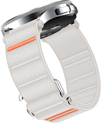 Suitisbest S-Hook Sport Band Compatible with Samsung Galaxy Watch 6 5 4 7 FE Band, Watch 6/4 Classic, Watch 5 Pro, Durable and Adjustable Nylon Loop Strap for Galaxy Active1/Active2