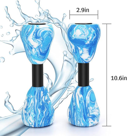 Camouflage Aquatic Dumbbells,2Pcs Foam Water Weights Aerobic Exercise Fitness Equipment Dumbbells, Pool Resistance Swimming Training for Adults/Kids/Men/Women Weight Loss, Beginner Swimming Training