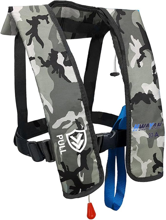 Automatic/Manual Inflatable Life Jacket| Inflatable PFD Kayak Vest Adult| Life Vest for Adults|