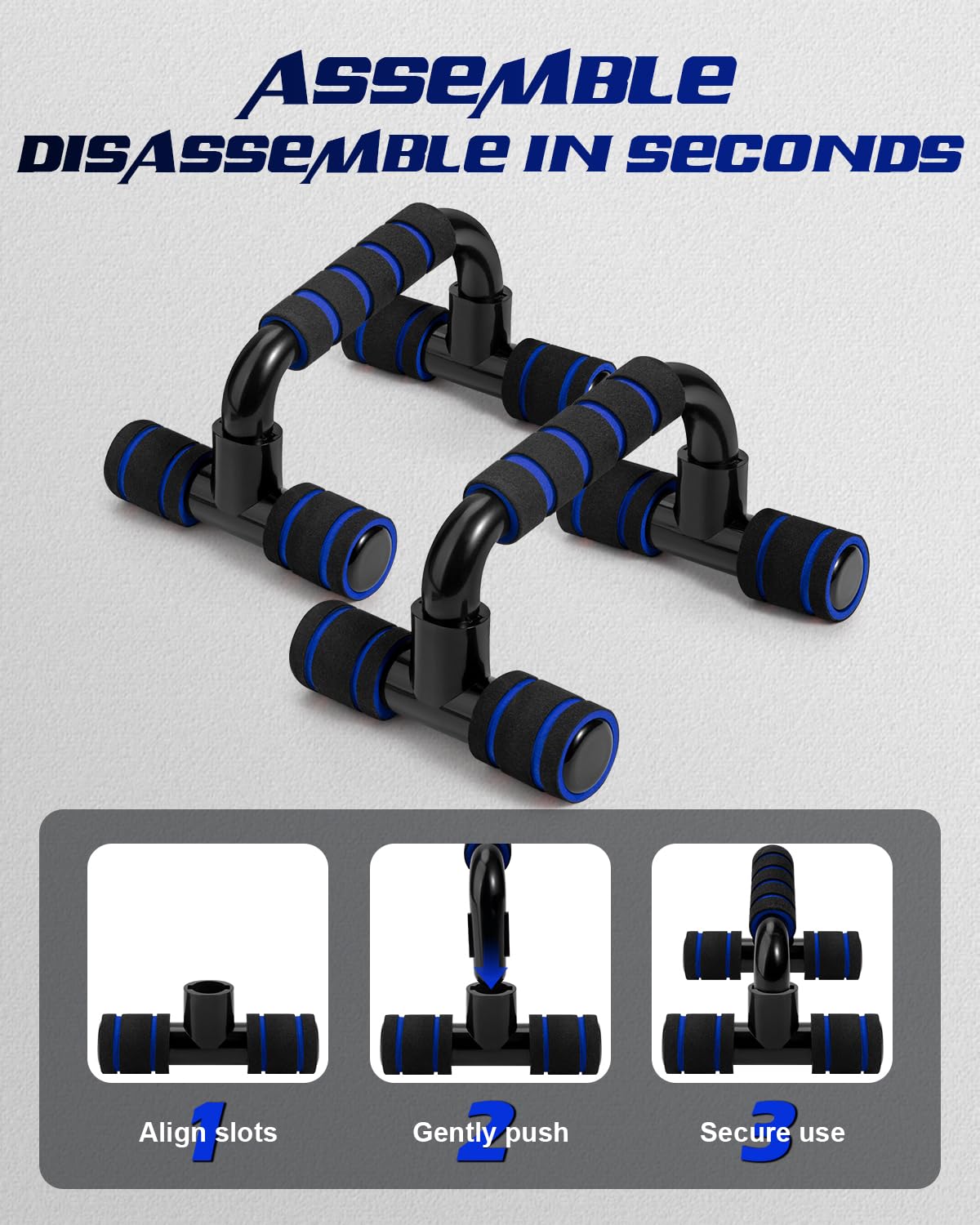 Citufuol Portable Ergonomic Push Up Bars, Robust Pushup Handles