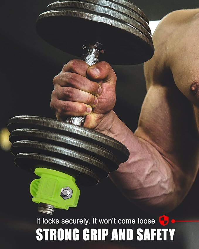 Barbell Clips 1 Inch Quick Release Weight Clamps 0.9-1.18inch Multi-Size Adjustable Olympic Clamps for Bars