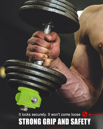 Barbell Clips 1 Inch Quick Release Weight Clamps 0.9-1.18inch Multi-Size Adjustable Olympic Clamps for Bars