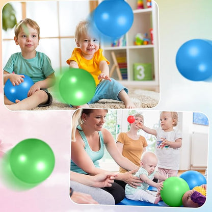 Aoriher 10 Pieces 9 Inch Exercise Pilates Ball Yoga Therapy Core Ball for Yoga Stability Barre Training Stretching Physical Posture Training Gym