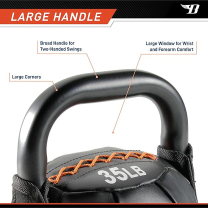 BIONIC BODY by Marcy Soft Kettlebell with Handle for Weightlifting, Conditioning, Strength and core Training