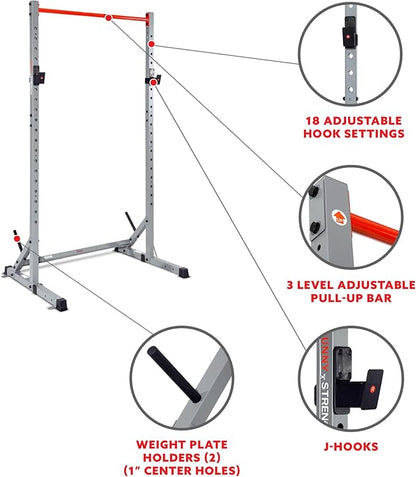 Sunny Health & Fitness Multifunctional Strength Training Home Gym ??Complete Workout Equipment with Training Attachments, Optional Squat Stand, Power Rack Cage, Adjustable Incline Bench