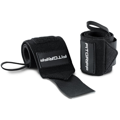 Fitgriff® Wrist Wraps for Weightlifting (18") Heavy-Duty Support for Gym, Bench Press, and Pushups
