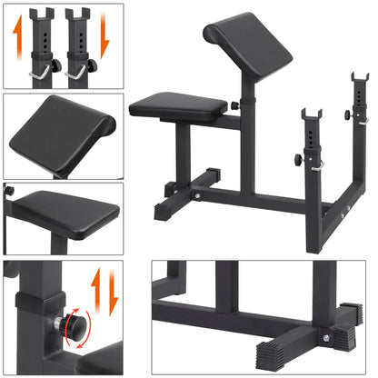 HSM Preacher Curl Weight Bench Max load 450lbs Biceps Station