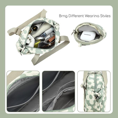 CAMTOP Mini Gym Bag for Women, Small Gym Tote Bag Puffy Quilted Sports Duffel Bag with Wet Compartment and Coin Purse Duffel Bags Dance Yoga Workout Bag