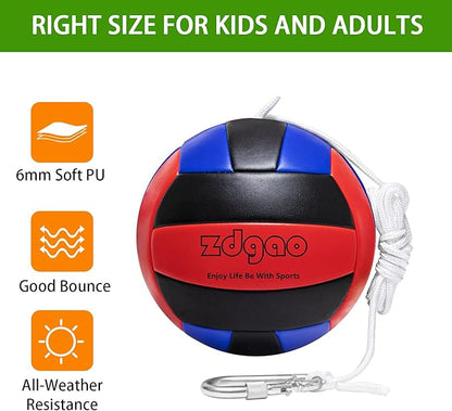 Soft Tether Ball- Replacement Tether Ball Come with Rope and Pump Set | Outdoors Game for Family Fun Play