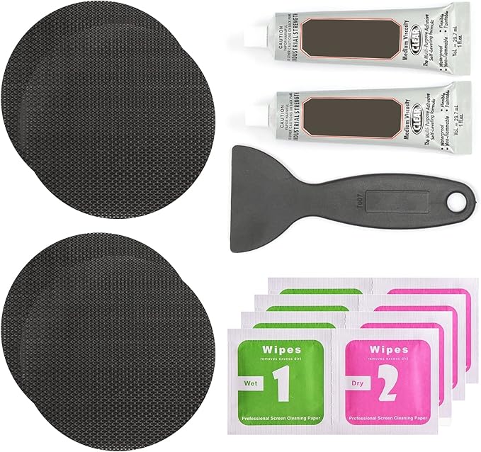 Trampoline Patch Repair Kit 4 inch Circle On Patches | Repair Trampoline Mat Tear or Hole in a Trampoline Mat (2 Pieces)