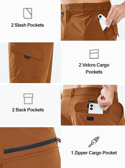 NORTHYARD Men's Cargo Hiking Shorts 9" Lightweight Outdoor Tactical Work Camping Sport Golf Casual Travel Fishing Multipocket