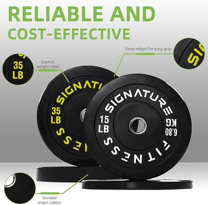 Olympic Bumper Plates Set, 2" Weight Plates for Strength Training & Weightlifting, Paris or Set or Set with Barbell, Multiple Options