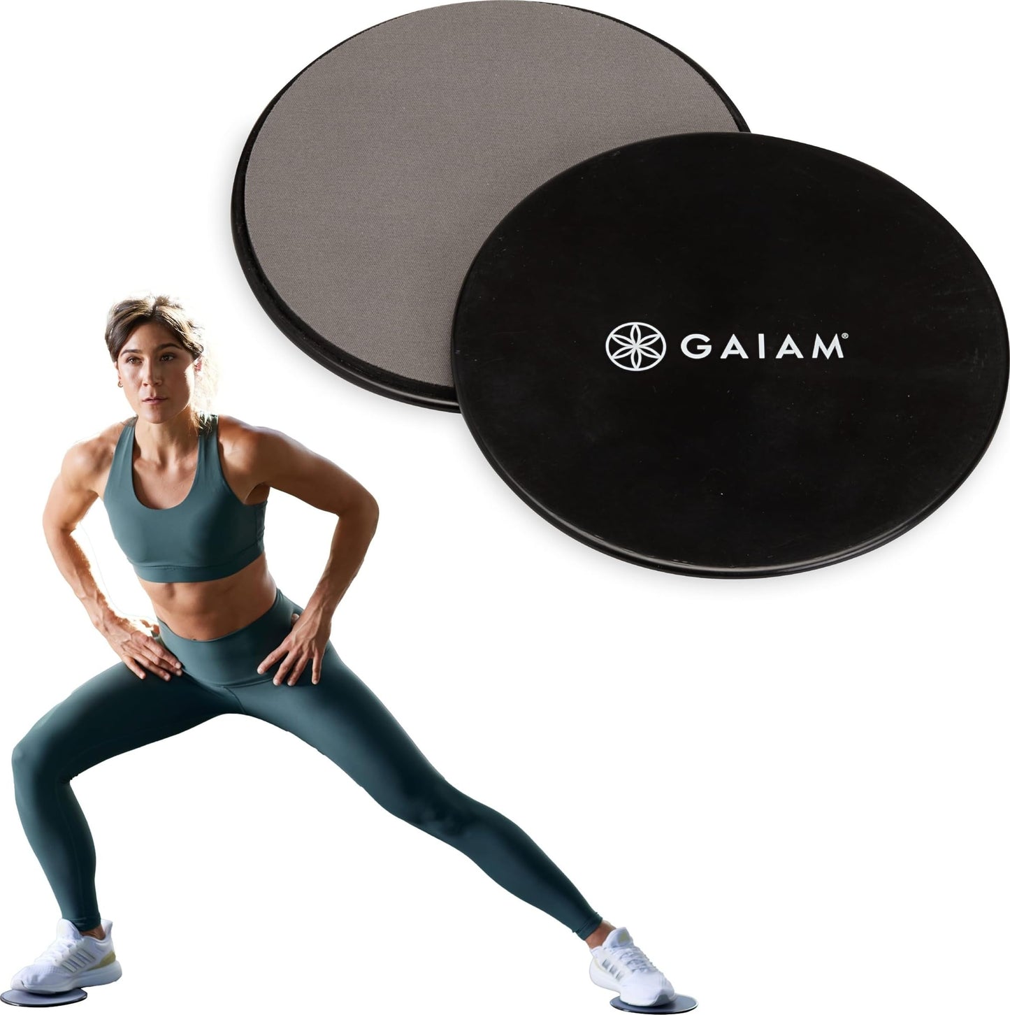 Gaiam Core Sliding Discs, Dual-Sided Ab Sliders, Set of 2