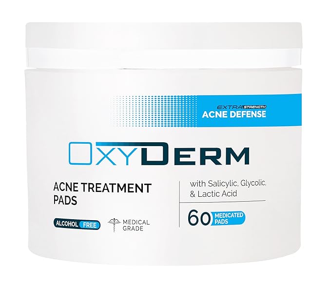 Acne Treatment Pads- Eliminates Pimple, Whitehead, blackhead, & Cystic Breakouts. Clear Clogged Pores, Oily Skin, Blemish, Dark Spots & Improve Skin Texture. 60 count