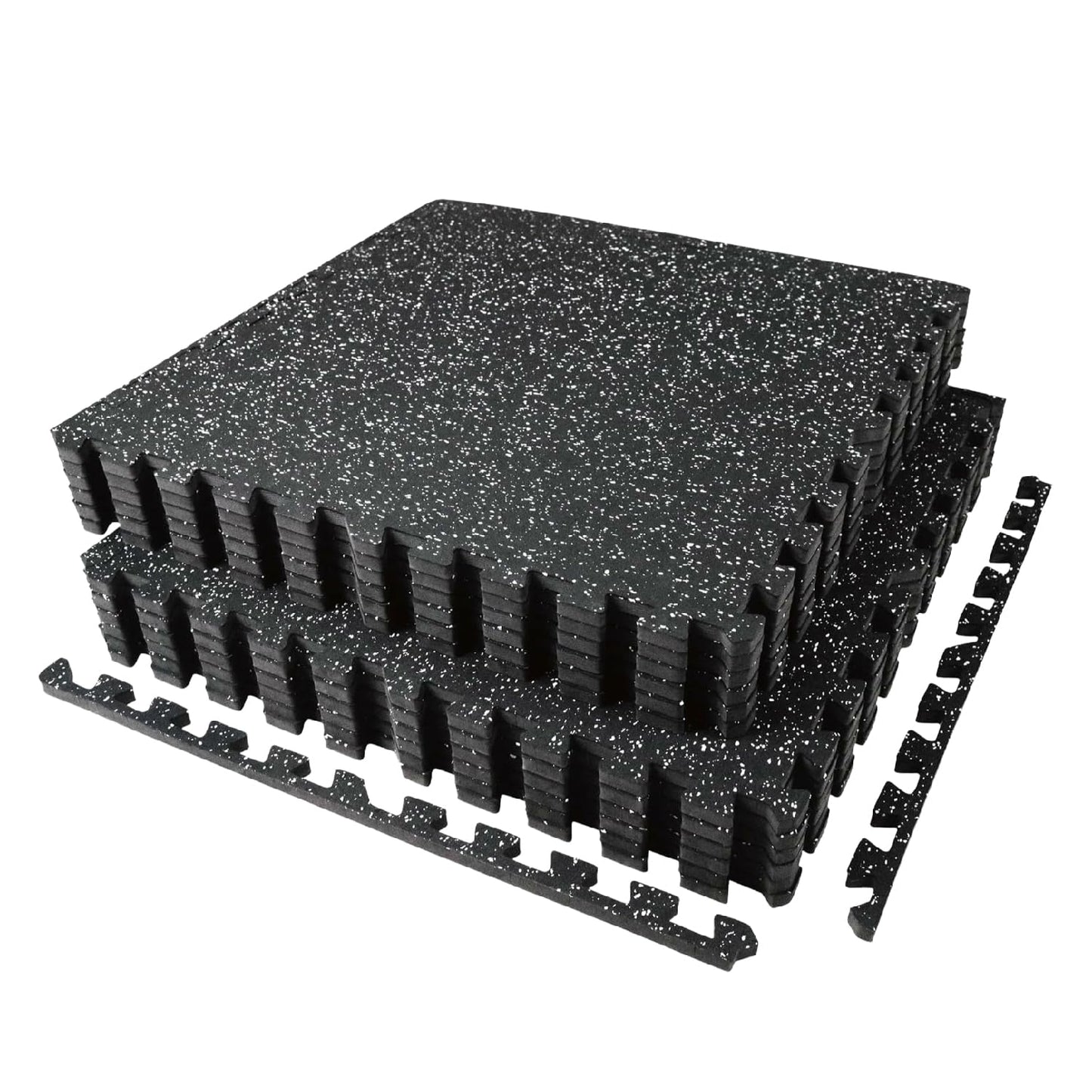 AIRHOP 0.56in Thick 48 Sq Ft Exercise Equipment Mats, 12 Tiles Upgraded Rubber Top with High