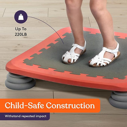 Special Supplies Kids Trampoline Rebounder Bouncing Board – Sensory Balance and Bounce Toy for Indoor and Outdoor Kids Toys - Outdoor Play Equipment