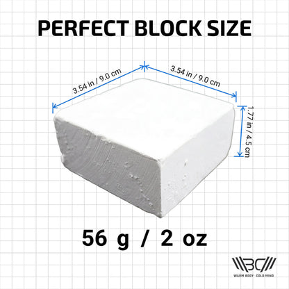 WARM BODY COLD MIND Premium Chalk Block for Weight Lifting - Hand Grip for Cross Training