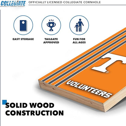 2' x 3' Solid Wood Cornhole Set with Direct Print HD Team Graphics – Great Gift for Any NCAA Fan! Bean Bag Toss Family Outdoor Games