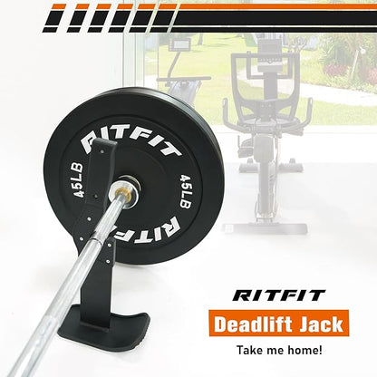RITFIT Deadlift Jack/Barbell Jack Unload 660LB Barbell Stand With Non-slip Handle and Base, Perfect for Deadlift and Powerlifting