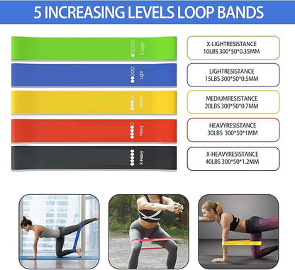 Resistance Bands,Exercise Bands,Resistance Bands for Working Out with Handles for Men and Women,Workout Bands with Door Anchor and Ankle,Strength Training Home Gym Equipment