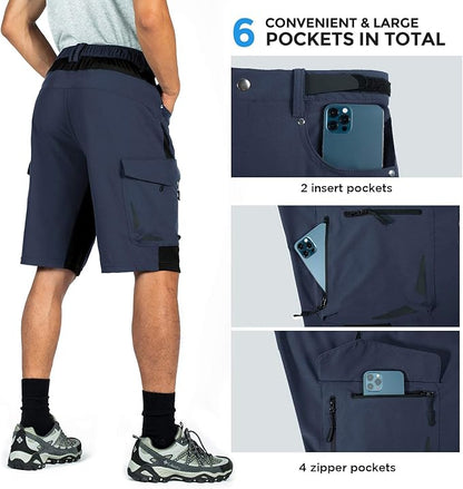 XKTTAC Men's Outdoor Quick Dry Lightweight Stretchy Shorts for Hiking, Tactical, Camping, Travel with 6 Pockets