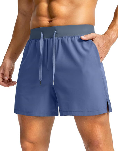 Men's Running Shorts with Zipper Pockets 9 Inch/ 7 Inch / 5 Inch Lightweight Quick Dry Gym Workout Athletic Shorts for Men