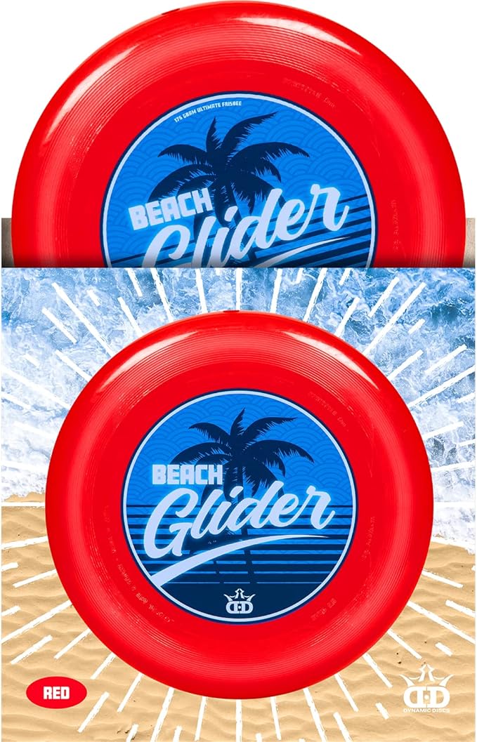 Dynamic Discs Beach Glider Flying Disc, Catch and Throw Frisbee Discs Golf, Predictable Flight Pattern, 175g+, Red