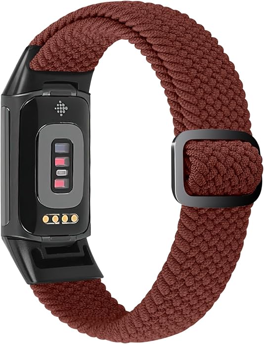 Braided Band Compatible with Fitbit Charge 6/Fitbit Charge 5, Soft Nylon Solo Loop Adjustable Replacement Wristband for Women Men