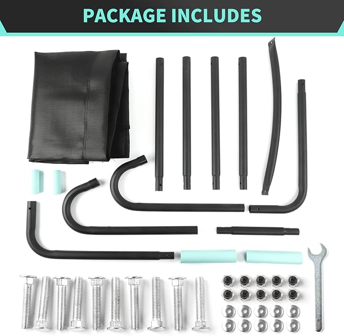 TANOSHII® Universal Trampoline Slide Ladder with Handles, Strong Tear Resistant Fabric, Easy to Install, Fit All Kinds of Trampolines, for Kids Toddlers Climb Up & Slide Down，20"x60"