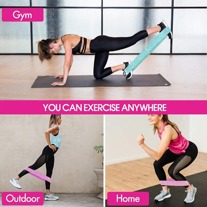 Resistance Bands, Fabric Workout Bands for Women & Men, Cloth Booty Resistance Loop Bands, Thick Squat Bands for Butt/Legs/Thigh/Hip/Glute Excersing