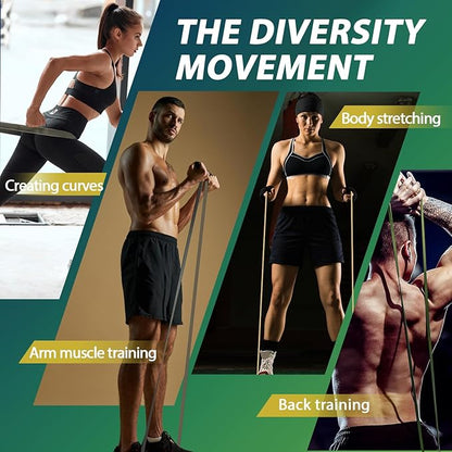 LEEKEY Resistance Bands Set for Pull-Up Assistance & Full-Body Training, Multi-Level Exercise Bands with Bag for Home Workouts, Physical Therapy, Strength Training (Men/Women)